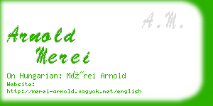 arnold merei business card
